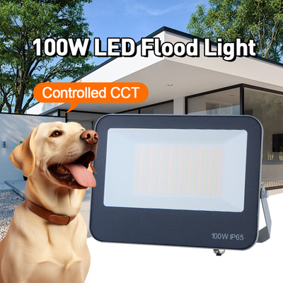 야외 LED 투광등 3CCT 3000K 4000K 6500K 조절 가능한 색온도 IP65 방수 회색 재질 고품질 램프